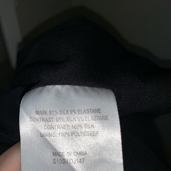 Karen Millen Silk Asymmetrical Black Sheath Dress Size 6 - Picture 6 of 8